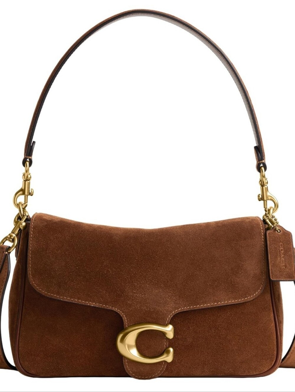 Coach Warm Brown Suede Tabby Shoulder Bag